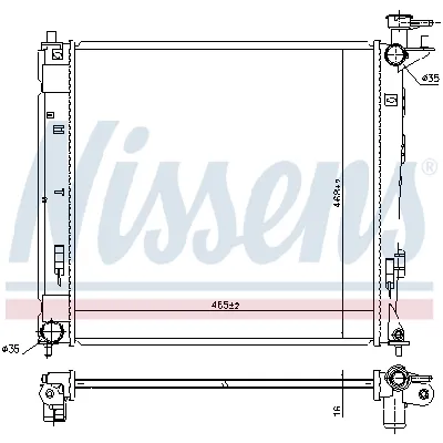 Hladnjak, hlađenje motora NISSENS NIS 675019 IC-DED9A1