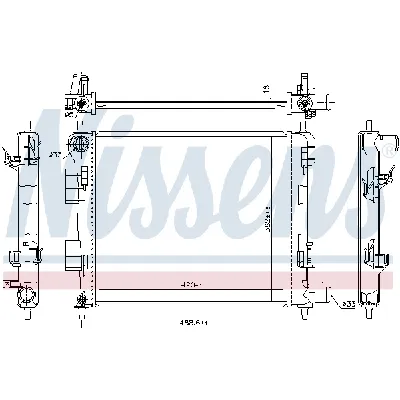 Hladnjak, hlađenje motora NISSENS NIS 675024 IC-E4AA46