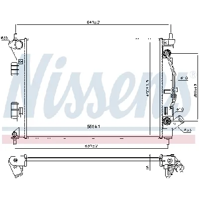 Hladnjak, hlađenje motora NISSENS NIS 675039 IC-E39B48