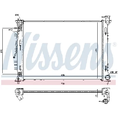 Hladnjak, hlađenje motora NISSENS NIS 675055 IC-DACF5A
