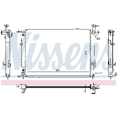 Hladnjak, hlađenje motora NISSENS NIS 67521 IC-C22C31