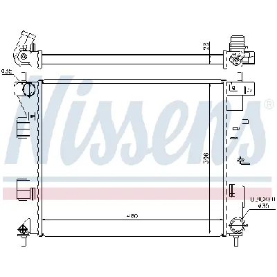 Hladnjak, hlađenje motora NISSENS NIS 67607 IC-C54BC2