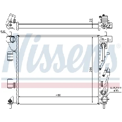 Hladnjak, hlađenje motora NISSENS NIS 67608 IC-C54BC3