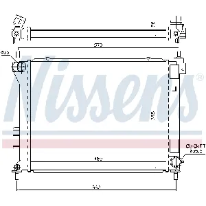 Hladnjak, hlađenje motora NISSENS NIS 67615 IC-D7424F