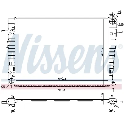 Hladnjak, hlađenje motora NISSENS NIS 67618 IC-D704CC