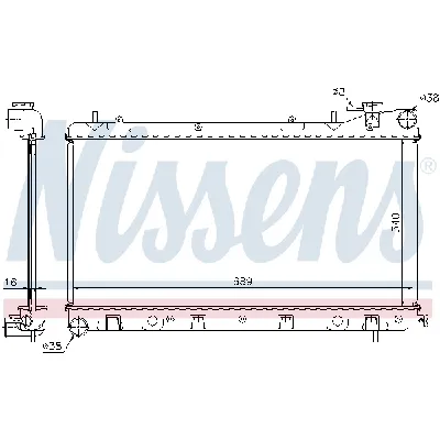 Hladnjak, hlađenje motora NISSENS NIS 67704A IC-9EA06F