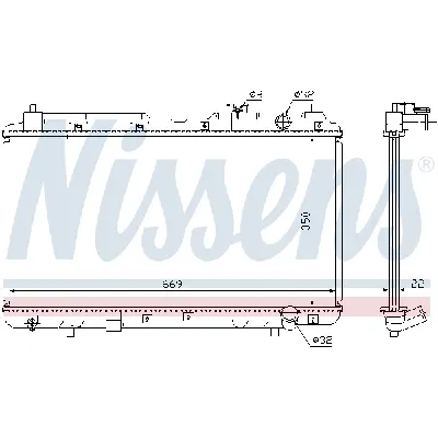 Hladnjak, hlađenje motora NISSENS NIS 68101A IC-472757