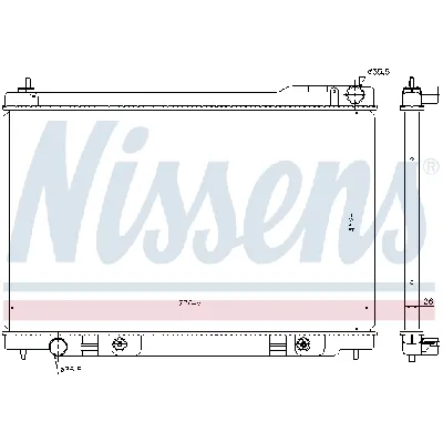 Hladnjak, hlađenje motora NISSENS NIS 68118 IC-BF308E