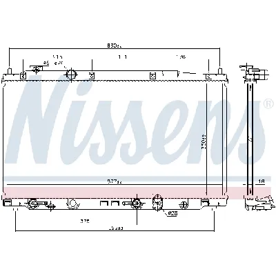 Hladnjak, hlađenje motora NISSENS NIS 681374 IC-D6987D