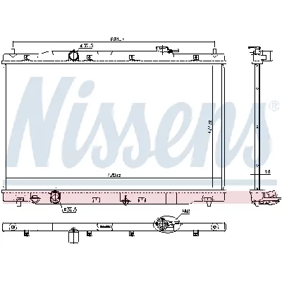 Hladnjak, hlađenje motora NISSENS NIS 681378 IC-D69881
