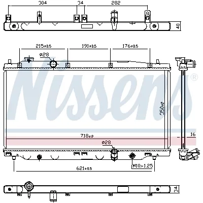 Hladnjak, hlađenje motora NISSENS NIS 681394 IC-D74244