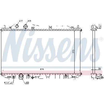 Hladnjak, hlađenje motora NISSENS NIS 68141 IC-C22C2A
