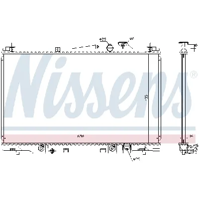 Hladnjak, hlađenje motora NISSENS NIS 68142 IC-C35D23