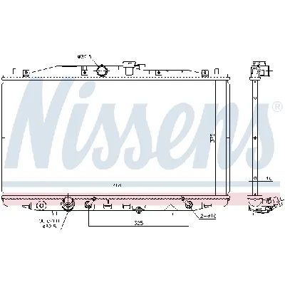 Hladnjak, hlađenje motora NISSENS NIS 68152 IC-D309C3