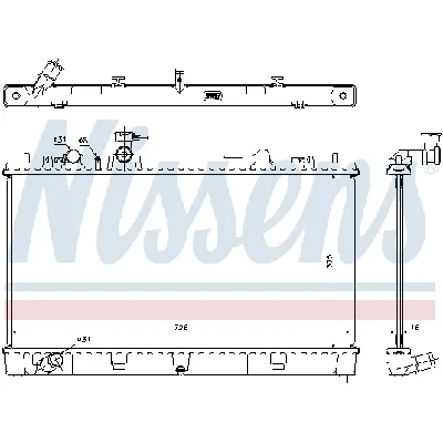 Hladnjak, hlađenje motora NISSENS NIS 68507 IC-BF74DF