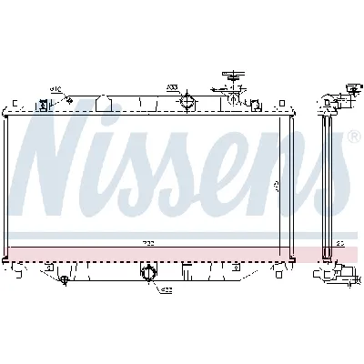Hladnjak, hlađenje motora NISSENS NIS 68536 IC-D309DB