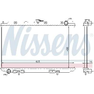 Hladnjak, hlađenje motora NISSENS NIS 68723 IC-C35D31