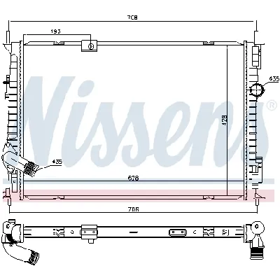 Hladnjak, hlađenje motora NISSENS NIS 68733 IC-D45FE4