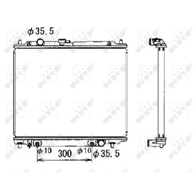 Hladnjak, hlađenje motora NRF NRF 50001 IC-AE558B