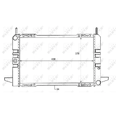 Hladnjak, hlađenje motora NRF NRF 50111 IC-AE5595