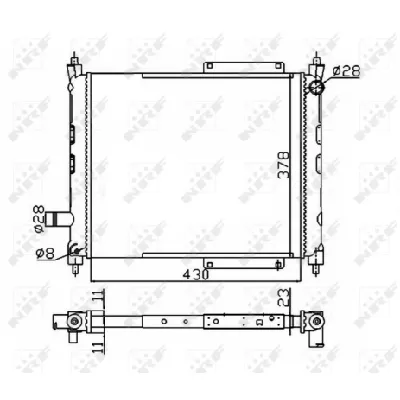 Hladnjak, hlađenje motora NRF NRF 50128A IC-D81815