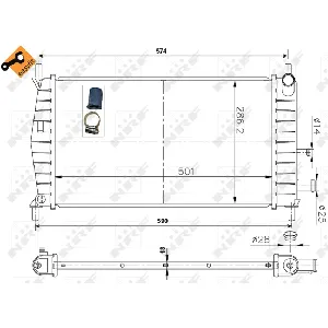 Hladnjak, hlađenje motora NRF NRF 50131 IC-AE55A4