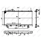 Hladnjak, hlađenje motora NRF NRF 50142 IC-DEB32A
