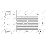 Hladnjak, hlađenje motora NRF NRF 50144 IC-DEB32B
