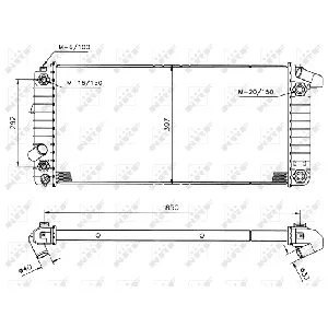 Hladnjak, hlađenje motora NRF NRF 50208 IC-AE55AB