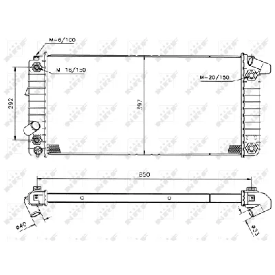 Hladnjak, hlađenje motora NRF NRF 50208 IC-AE55AB