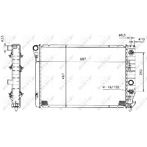 Hladnjak, hlađenje motora NRF NRF 50215 IC-C3C9F3