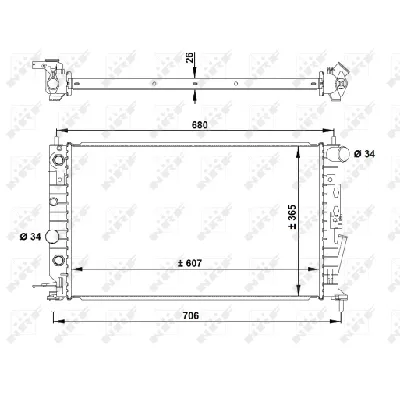 Hladnjak, hlađenje motora NRF NRF 50218 IC-AE55AE