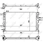 Hladnjak, hlađenje motora NRF NRF 50219 IC-AE55AF