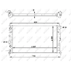 Hladnjak, hlađenje motora NRF NRF 50219A IC-DEB3BE