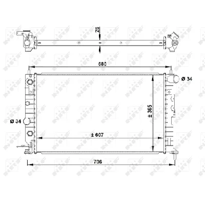 Hladnjak, hlađenje motora NRF NRF 50219A IC-DEB3BE