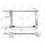 Hladnjak, hlađenje motora NRF NRF 50222 IC-AE55B2