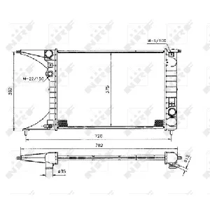 Hladnjak, hlađenje motora NRF NRF 50222 IC-AE55B2