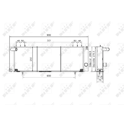 Hladnjak, hlađenje motora NRF NRF 50231 IC-AE55B4
