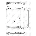 Hladnjak, hlađenje motora NRF NRF 50271 IC-DAA71E