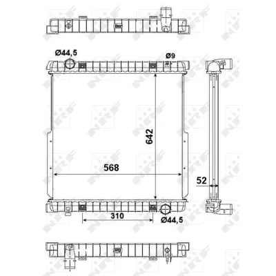 Hladnjak, hlađenje motora NRF NRF 50271 IC-DAA71E