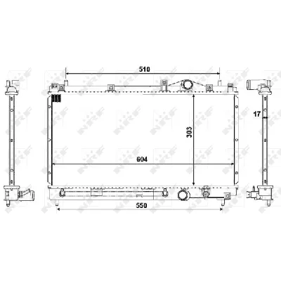 Hladnjak, hlađenje motora NRF NRF 50332 IC-AE55CA