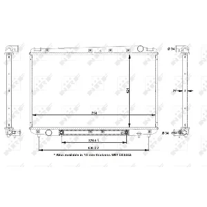 Hladnjak, hlađenje motora NRF NRF 50344 IC-AE55CF
