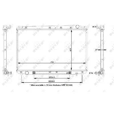 Hladnjak, hlađenje motora NRF NRF 50344 IC-AE55CF