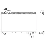 Hladnjak, hlađenje motora NRF NRF 503988 IC-AE59CF