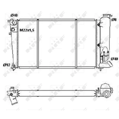 Hladnjak, hlađenje motora NRF NRF 50414 IC-AE55ED