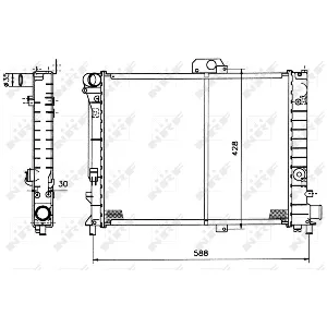 Hladnjak, hlađenje motora NRF NRF 504140 IC-AE59D9
