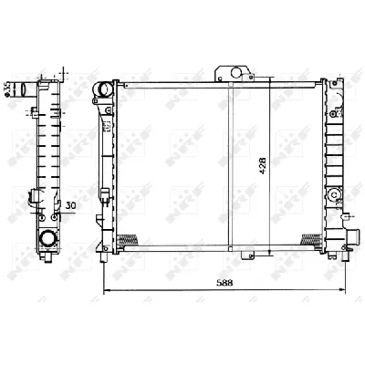 Hladnjak, hlađenje motora NRF NRF 504140 IC-AE59D9