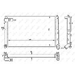 Hladnjak, hlađenje motora NRF NRF 50418 IC-AE55F0