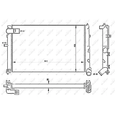 Hladnjak, hlađenje motora NRF NRF 50418 IC-AE55F0