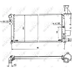 Hladnjak, hlađenje motora NRF NRF 50421 IC-AE55F2